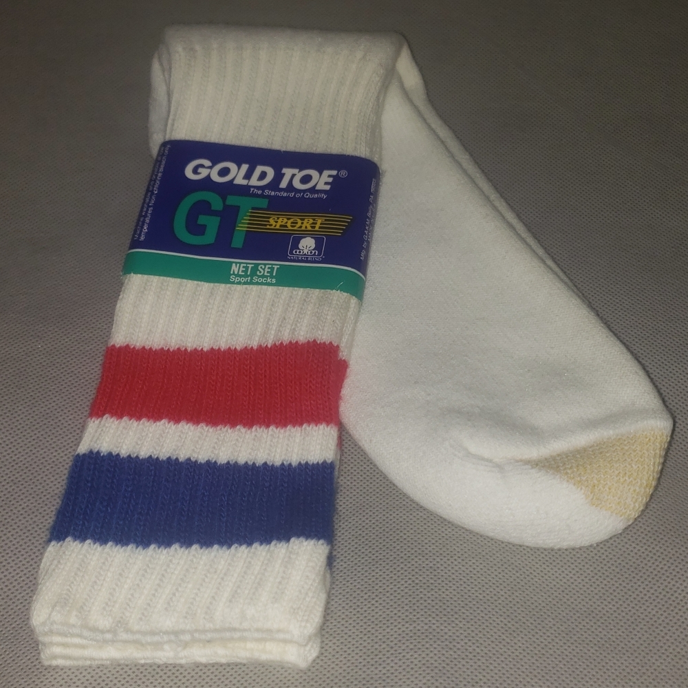 Vintage GOLD TOE striped tube socks
